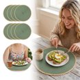 thumbnail image 2 of Braided Round Placemats 15 Inch Woven Table Mats Non- Washable Thin Edge Place Mats for Kitchen Dining Table Decor - Heat Resistant Placemats for Dining Outdoors Parties Use, 2 of 7