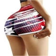 thumbnail image 3 of QLEICOM Womens Athletic Shorts, Plus Size Shorts, Fitness Leggings Fitness Independence Day Printed Yoga Sweat Pants Yoga Shorts, Running Shorts, Comfy Beach Shorts, Cycling Shorts Multicolor XL, 3 of 3