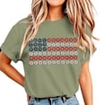 thumbnail image 2 of America 250 Shirt Womens 3/4 Sleeve Patriotic Graphic Tee Summer Casual Outdoor Top Green S, 2 of 6