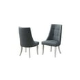 thumbnail image 2 of KB PC60-G Vinyl Kitchen Dinette Dining Side Chairs, Grey - Set of 2, 2 of 4