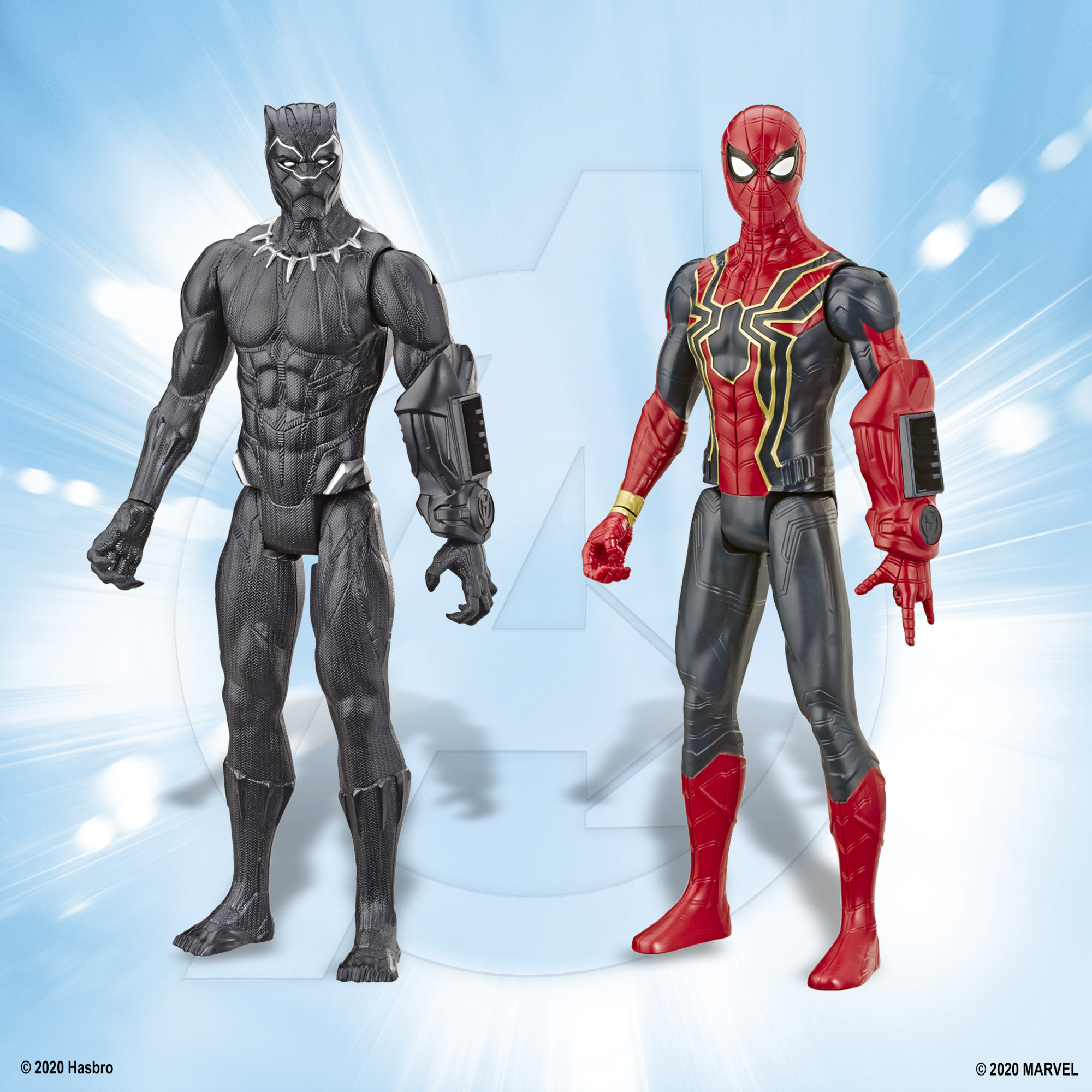 Marvel Avengers: Titan Hero Series Captain America, Iron Spider, Black Panther, and Iron Man Kids Toy Action Figure for Boys and Girls (12") - image 5 of 7