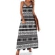 thumbnail image 1 of Vestido largo con estampado étnico africano, estilo abstracto, estilo bohemio, con tirantes, talla grande 3XL y 4XL, 1 of 7