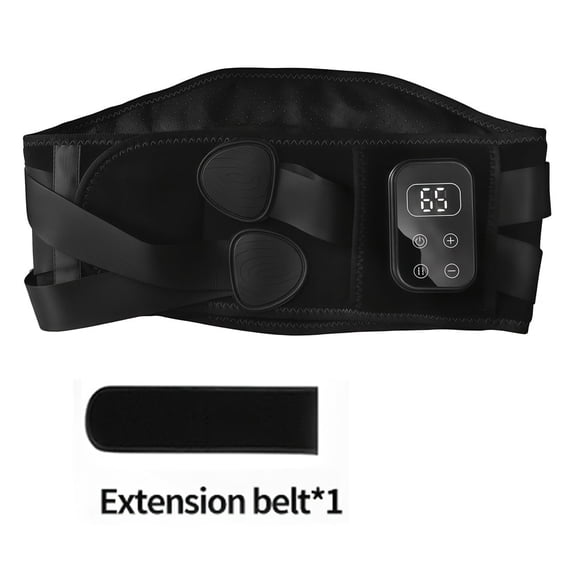 Cordless Heating Waist Massager With Lumbar Support 3 Heating Levels 3 Vibration Modes Rechargeable Back Massager For Pain Relief