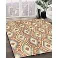 thumbnail image 3 of Ahgly Company Machine Washable Indoor Square Abstract Bronze Brown Area Rugs, 7' Square, 3 of 7
