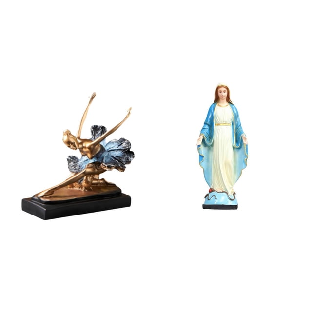 Figura decorativa de bailarina de ballet, estatua de bailarina, regalo, figura de escritorio para chimenea, decoración de restaurante, Virgen de Jesús