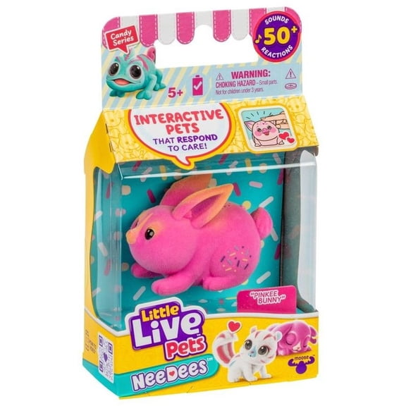 Little Live Pets Candy Series Pinkee Bunny Wearable Interactive Figure Pack