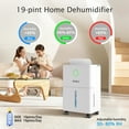thumbnail image 3 of KNKA Pro Dehumidifier for Home with Drain Hose, MAX 19 pints/day, Dehumidifier for Basements, Continuous Drainage, Auto Humidity Control for Bedroom, Bathroom, RV, 3 of 11