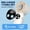 A-Beige, variant on Turbo Boost Airflow & Sleek Pocket Sized Mini Rechargeable Fan for Commutes, 6 Speed Handheld Blower & LED Display Cooler featuring 3000mAh & Plastic for Travel Makeup
