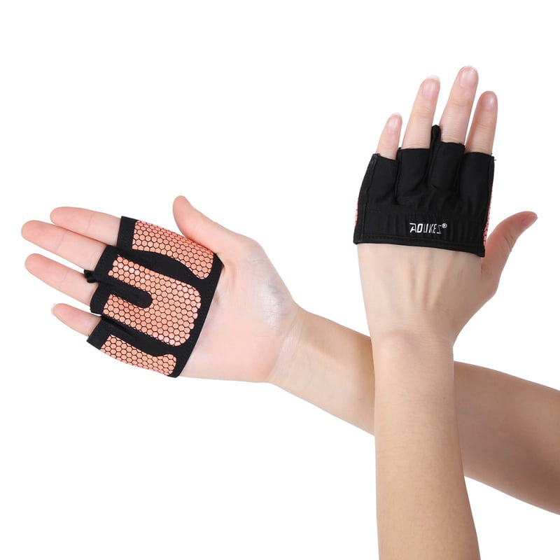 Non-slip Breathable Barbell Dumbbells Gym Sport Crossfit Four Fingers Gloves 