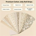 thumbnail image 4 of iMzoon 42 Pcs Jelly Roll Fabric Strips for Quilting Sewing-2.6 Inch Precut Cotton Floral Fabric Strips Bundles, Perfect Quilting Fabric for Sewing,DIY Sewing Supplies(Brown), 4 of 8