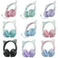 thumbnail image 2 of Gradient Cat Ears Noise Canceling Headset Stereo Sound Headphones Wireless Headphones with Built-in Microphone for Home Gaming, 2 of 8