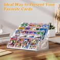 thumbnail image 4 of Jekyeroyme 2 Pack 5 Tier Acrylic Card Display Stand, 12" Trading Card Display Rack, Clear Card Stand for PSA Cards, Baseball Cards, Sports Cards, Football Cards, Business Cards and Stickers, 4 of 7