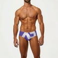 thumbnail image 2 of XDZJLR Swim Briefs Men Swimwear Low Rise Swimming Briefs With Adjustable Drawstring Breathable Beachwear Purple, 2 of 4