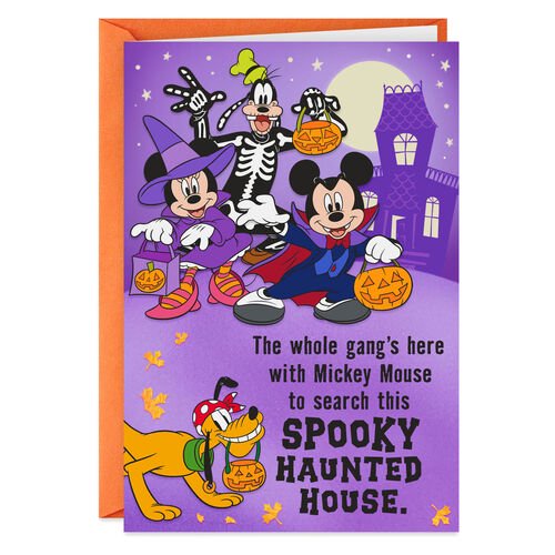 Disney Mickey Mouse Haunted House Halloween Card Walmart Com