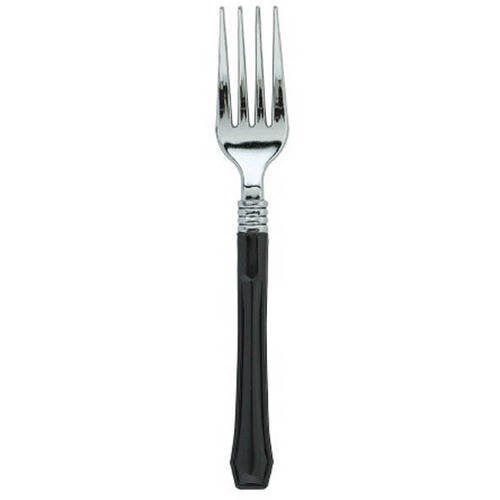 Ultra Premium Plastic Forks, Pack of 20, Black