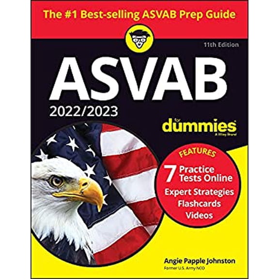 Pre-Owned 2022 / 2023 ASVAB for Dummies : Book   7 Practice Tests Online   Flashcards   Video 9781119870173 Used