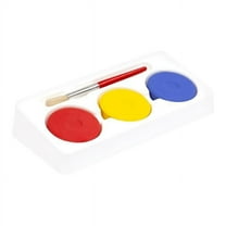 Richeson Tempera Cakes - Set of 3 with Brush, Primary Colors, Large Cakes
