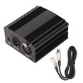 thumbnail image 3 of Fuente De Alimentación Fantasma Profesional De 48 V Con Cable XLR De 3 Pines Para Grabación De Música aleación De Aluminio Negro, 3 of 7