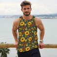 thumbnail image 6 of Fotbe Fall Daisy Leaf Nuts Pattern Men's Quick Dry Workout Tank Top Gym Muscle Tee Fitness Bodybuilding Sleeveless T Shirt Breathable Workout Shirt-XX-Large, 6 of 9