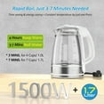 thumbnail image 4 of Glass & Stainless Steel Cordless Electric Kettle - 1.7L, White, 4 of 7