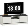 thumbnail image 1 of HOMCOM Modern TV Stand for 43-55 Inch TV, TV Console with Storage, White, 1 of 10