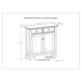 thumbnail image 3 of Pemberly Row Armoire de Rangement d'Entrée en Bois 36 Pouces L - Brun Rustique Vieilli, 3 of 11