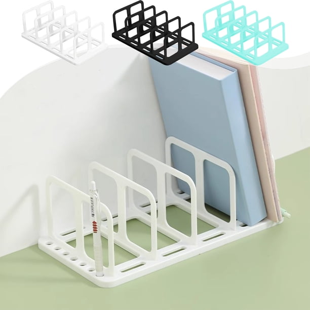 Xihbxyly Organizador de Estantería Grande, Ahorra Espacio En El Escritorio, Construcción de Plástico Resistente, Portátil y Duradero, Diseño Elegante, para Uso En Casa, Oficina y Escuela, 32 X 14,4 X