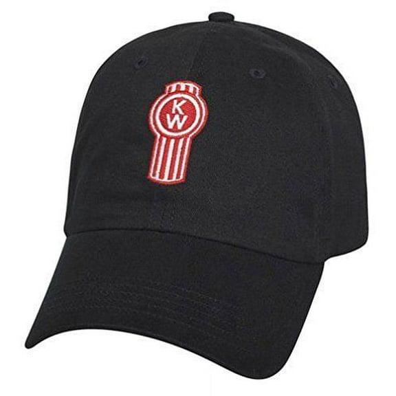 Kenworth Motors Trucks Basic Black Unstructured Twill Logo Baseball Cap/Hat