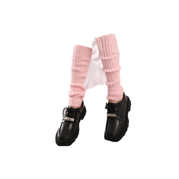 TELOLY 2026 New Knee High Socks Fluorescent Cool Style Thigh High Socks Elastic Fit Knit Yarn Material Long Socks for Sports Fashion Streetwear Black