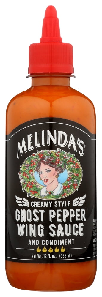 Melinda's Creamy Style Ghost Pepper, Wing Sauce and Condiment, 12 oz