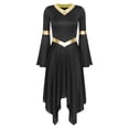 thumbnail image 3 of Alvivi Women's Praise Worship Dance Dress Lyrical Dance Costume Liturgical Dancewear Black S, 3 of 7