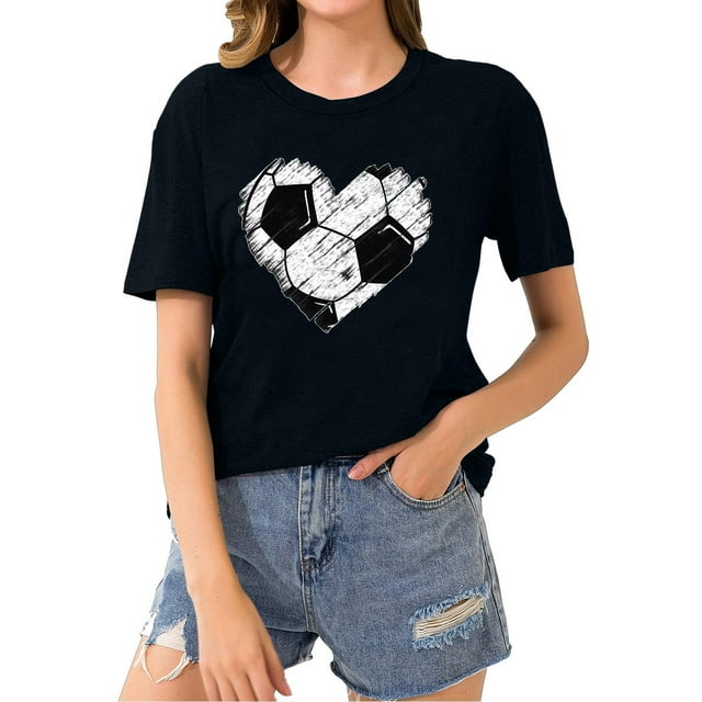 Mareep Hauts d'Été S-3TG T-shirt de Sport de Baseball pour Femmes avec Col Rond et Manches Courtes Hauts pour Femmes en Solde, Cadeau