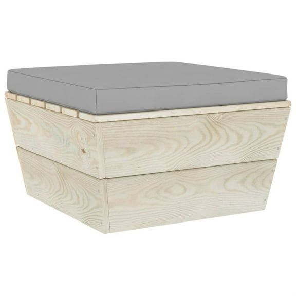 Casafoyer Pallet Ottoman Cushion Gray Fabric