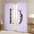 thumbnail image 2 of Manfei Old Fashion Letter D Monogrammed Black Out Curtains for Kids Teens,Vintage Leopard Print Initial Bow Curtains Pack of 2 (42x63 Each) for Girls Women,Breathable Home Decor, 2 of 6