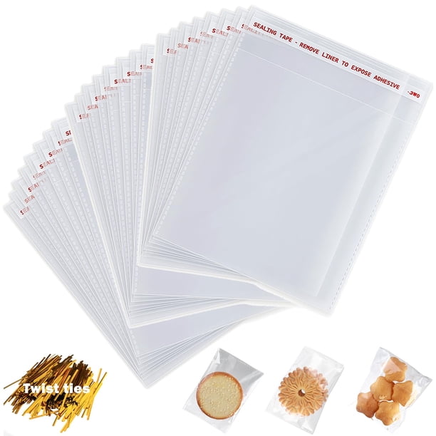 6 x 9 Bolsas de Celofán Resellables 500 Piezas Pequeñas Bolsas Transparentes Autoadhesivas para Envasar Productos Bolsa de Violonchelo Autoadhesiva para Joyería Tarjetas Fotos Sobres Regalos Panadería