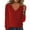 Red, variant on Women's V-Neck Ribbed Knit Sweater Long Sleeve Base Layer Casual for Fall and Winter Fashion, Ideal for Holiday Parties and Layering, Elegant and Form-Fitting,Black,L