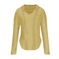 thumbnail image 5 of HAiming Hoodies for Womens Solid Color Long Sleeve V Neck Drawstring Tops Fall Winter Casual Loose Pullover Blouse, 5 of 6