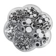 thumbnail image 1 of 730PCS/Set Self Adhesive Sticky Wiggle Googly Eyelash Eyes Assorted Size Kids Clothes Scrapbooking Puppets, 1 of 5