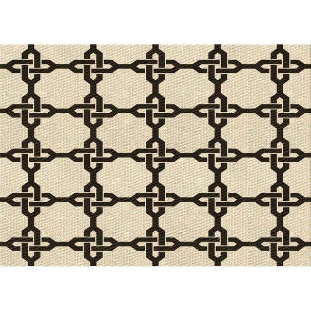Ahgly Company Tapis d'Intérieur Lavables en Machine, Rectangle, Zone de Transition Café Brun, 7' x 9'
