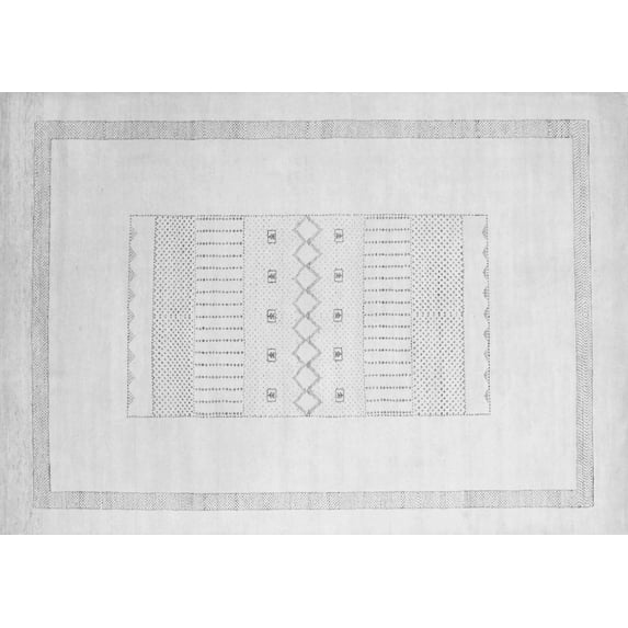 Ahgly Company Indoor Rectangle Solid Gray Modern Area Rugs, 5' x 8'