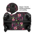 thumbnail image 4 of Balery Luggage Cover Rose Mix Leopard 2 Print Suitcase Covers for Luggage Elastic Washable Suitcase Protector Fits 18-32 Inch Luggage-Small, 4 of 9