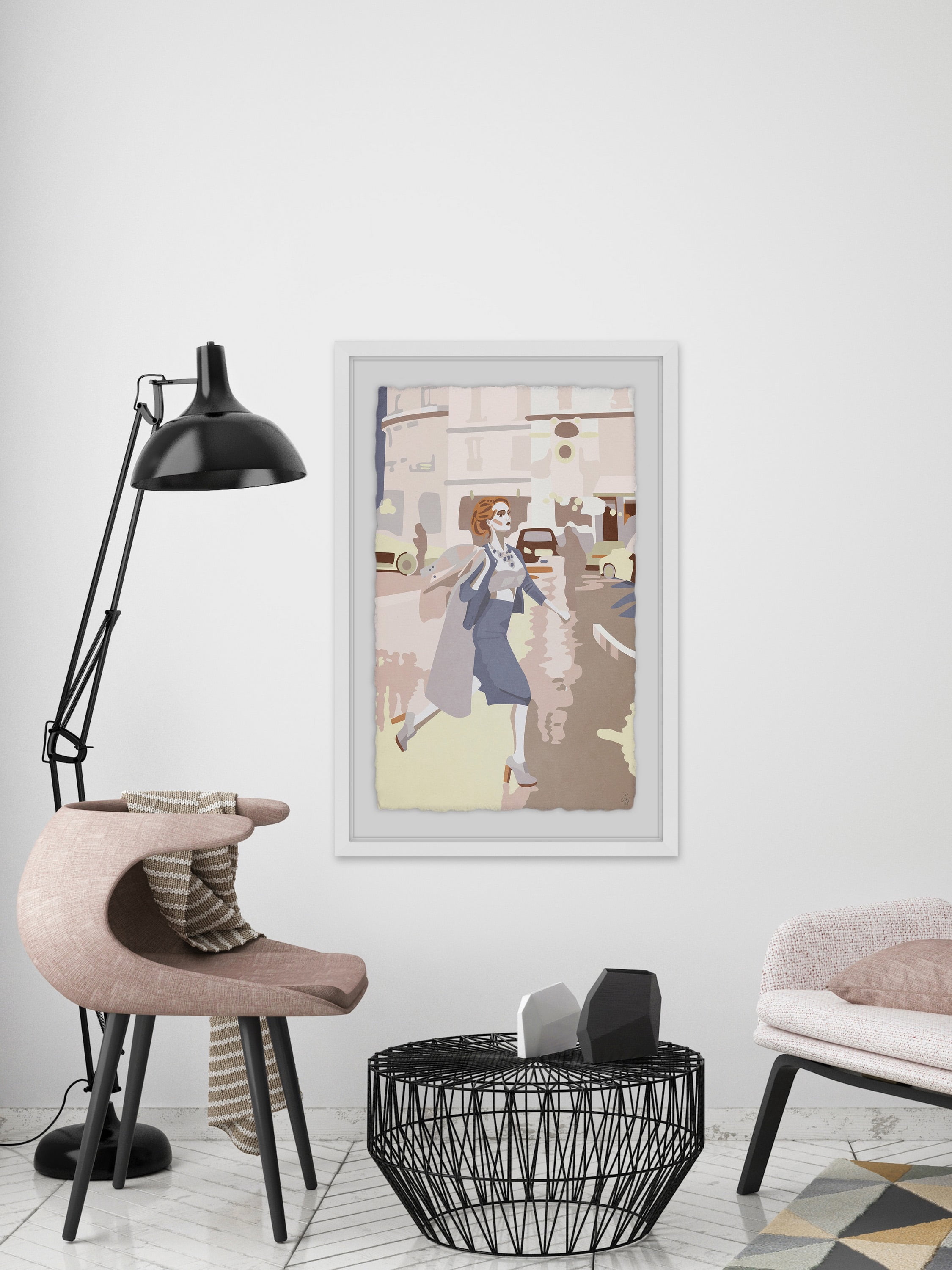 Road Fashion Framed Painting Print