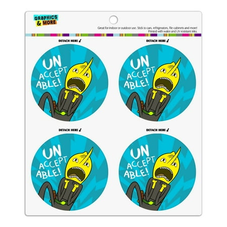 

Adventure Time Lemongrab Unacceptable Refrigerator Fridge Locker Vinyl Circle Magnet Set