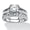 Platinum-plated Sterling Silver, variant on 1.73 TCW Round CZ Two-Piece Bridal Set in Platinum-plated Sterling Silver