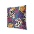 thumbnail image 2 of Pillow Covers 18x18 Decorative Square Pillow Covers For Sofa Couch Farmhouse Home Sugar Skulls Roses, 2 of 6