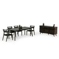 thumbnail image 6 of HomeRoots 486022 30 x 83 x 39 in. Dark Brown Sleek Rectangular Wood Dining Table, 6 of 8