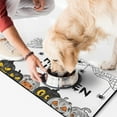 thumbnail image 2 of Halloween Pumpkin Ghost Pet Food Mat Absorbent Water Non-Skid 17x30 Inch Dog Bowl Mat Evil Pumpkin Ghost Dog Feeding Mat Dog Water Bowl Mat for Messy Drinker, 2 of 7