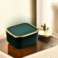 thumbnail image 6 of Small Trash Can with Lid, Mini Trash Can for Bathroom, Office and Bedroom, Small Bathroom Garbage Can with Swing Top, Compact Waste Basket for Desk, Dorm & Home, Green - Xuniizn, 6 of 9