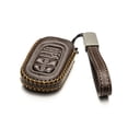 thumbnail image 2 of Vitodeco Leather Key Fob Case Compatible with Honda Civic, Civic Hatchback, Accord, HR-V, CRV, Pilot, Passport 2023 - 2026(4-Button, Brown), 2 of 6