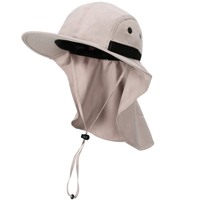 Sombrero Tirrinia con solapa y ala ancha UPF 50+ para exteriores